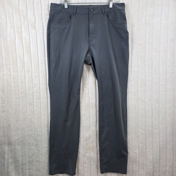 G/Fore Men's Golf Pants Gray Club Tour 5 Pocket Straight Leg Stretch Size 33x32 - Picture 1 of 13